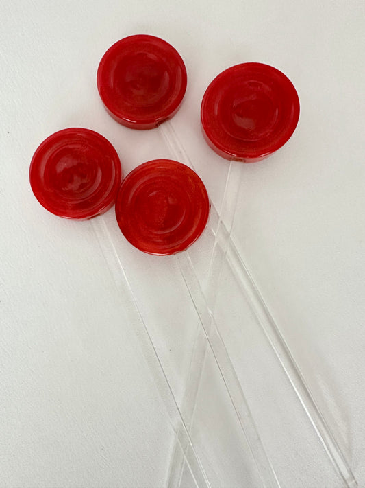 Vintage red Bakelite drink stirrers set of four.