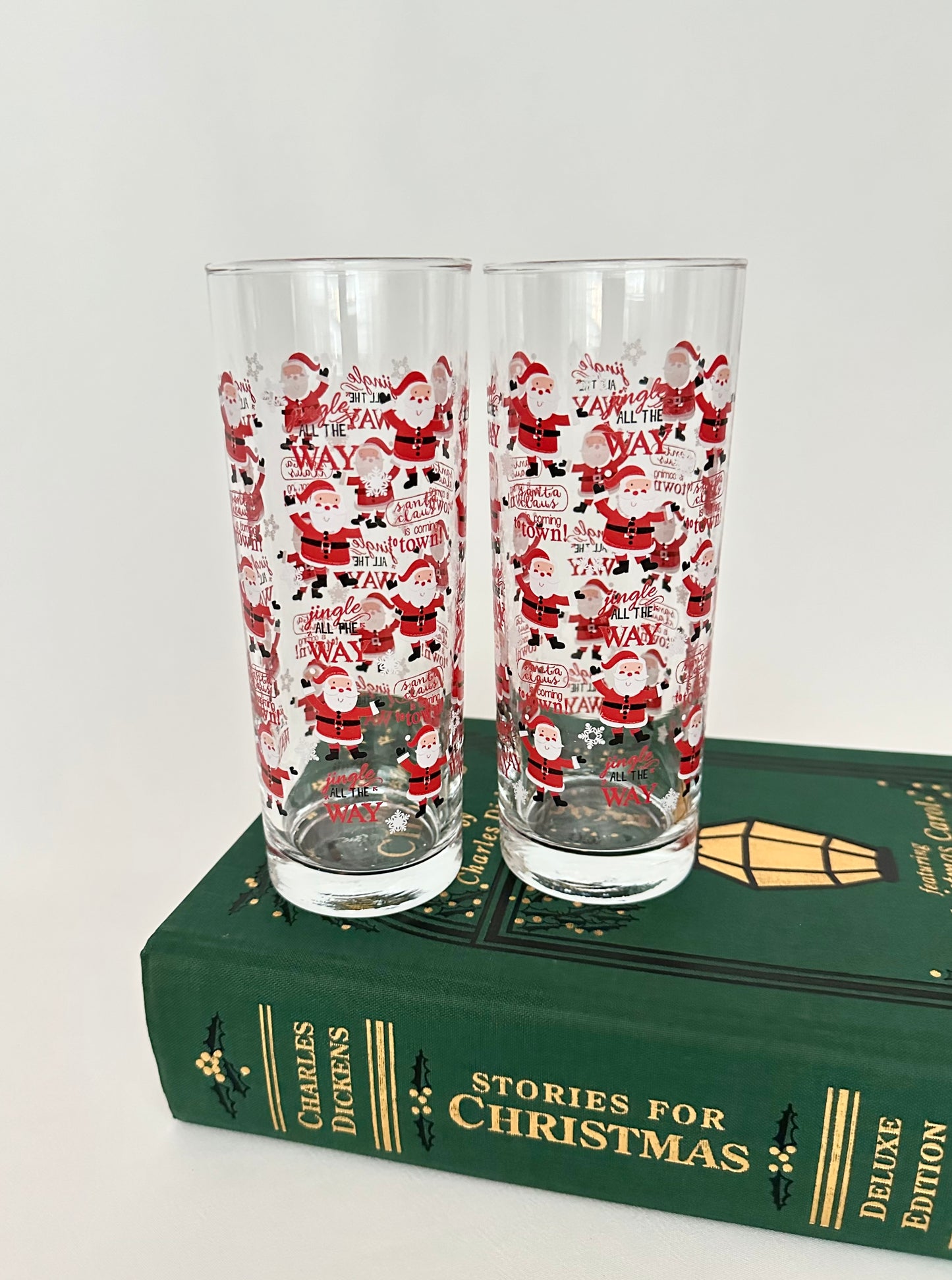 Holiday Santa/Snowman Highballs