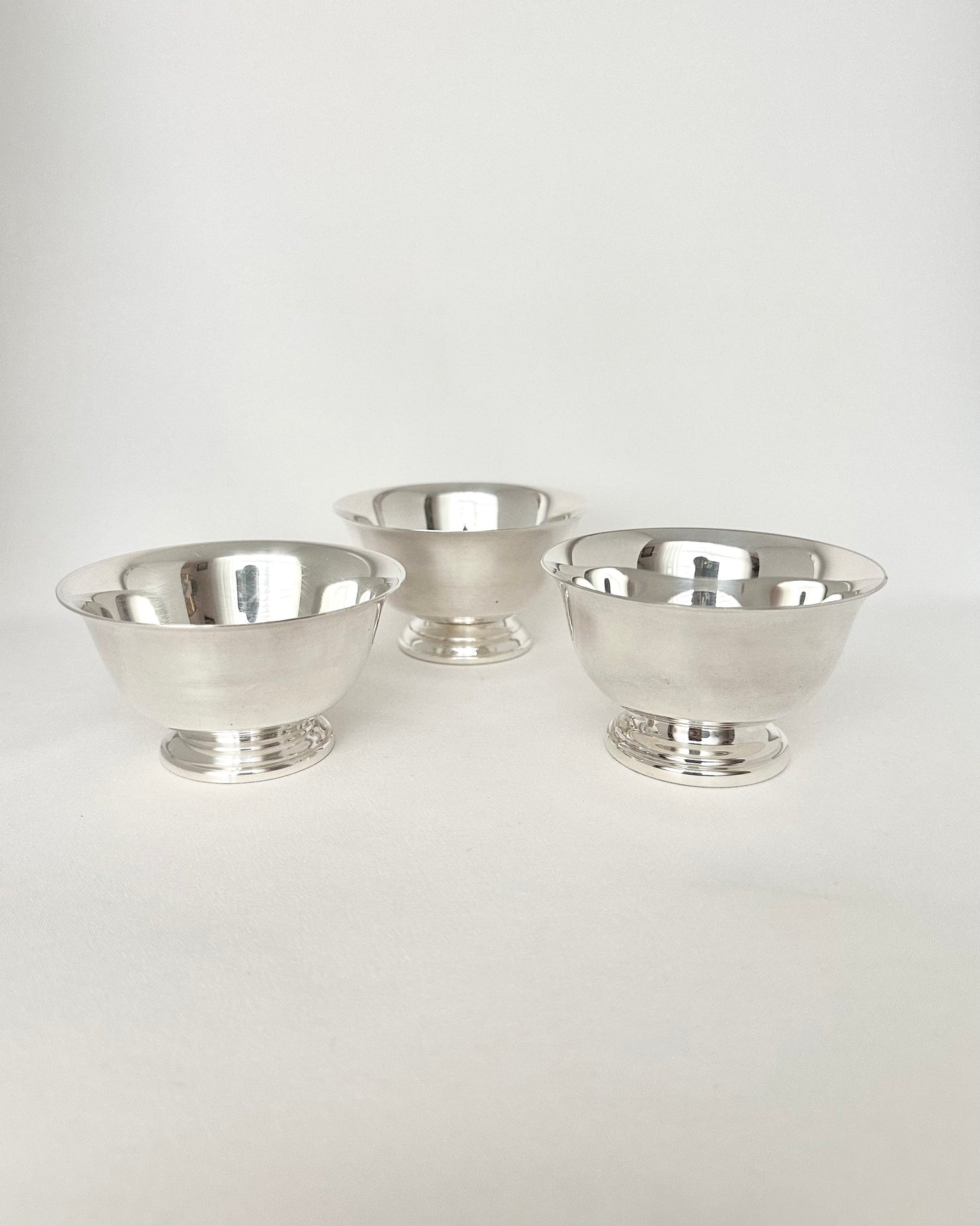 Della Silverplate Revere Bowl Trio