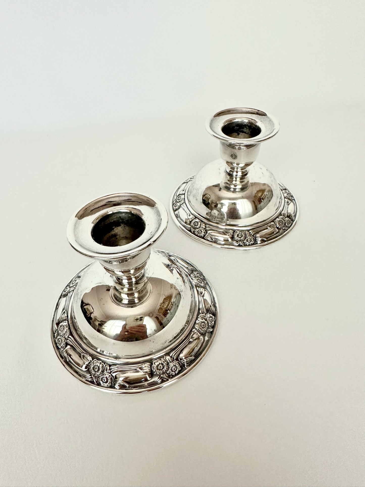 Bea Silverplate Candlestick Holders