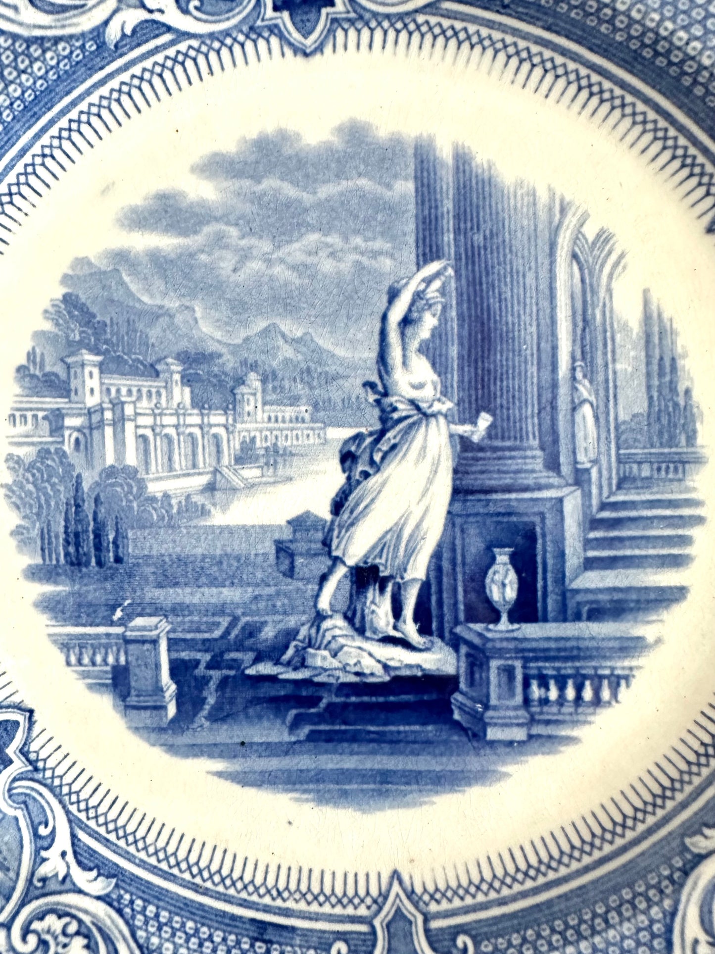 Héloise Transferware Plate Pair