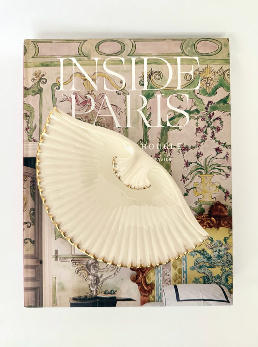 vintage bone china fan shaped shell ashtray trinket dish with 24kt gold trim by lenox