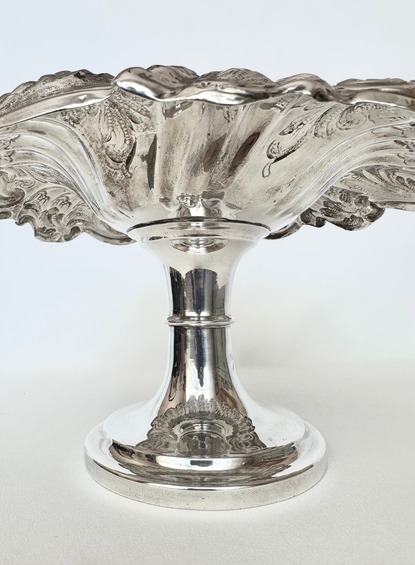 Albertine Silverplate Etched Compote