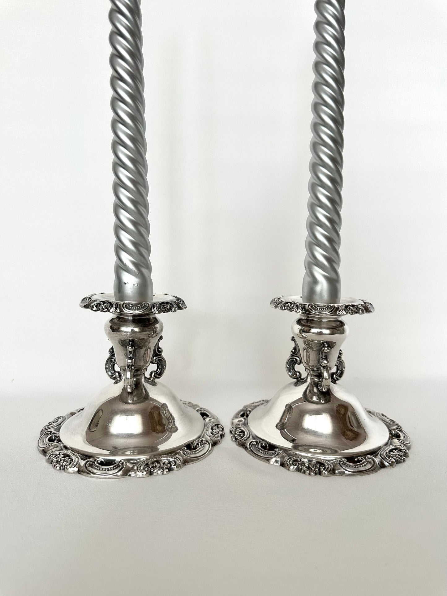 Britt Silverplate Candlestick Holders