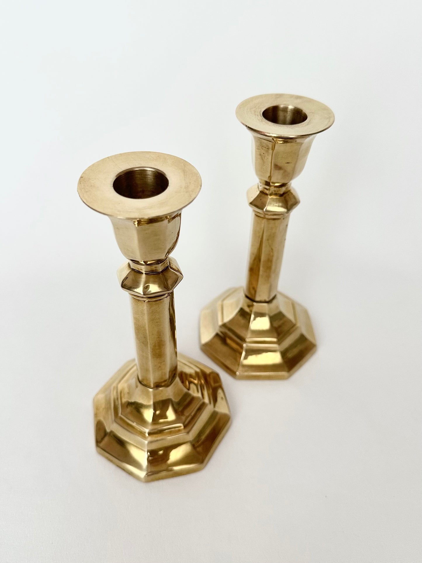 August Brass Candlestick Holders