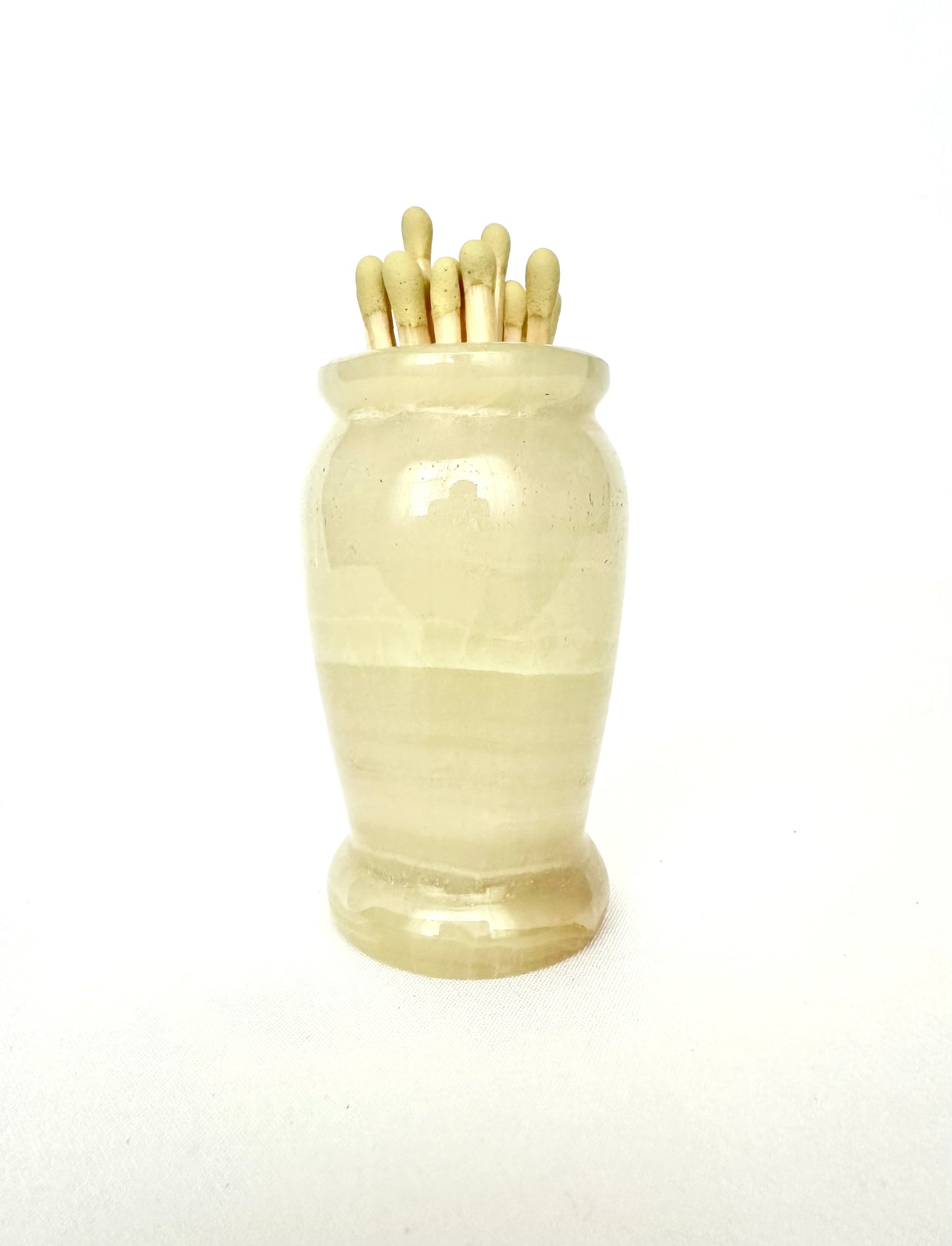 Mina Alabaster Matchstick Vessel