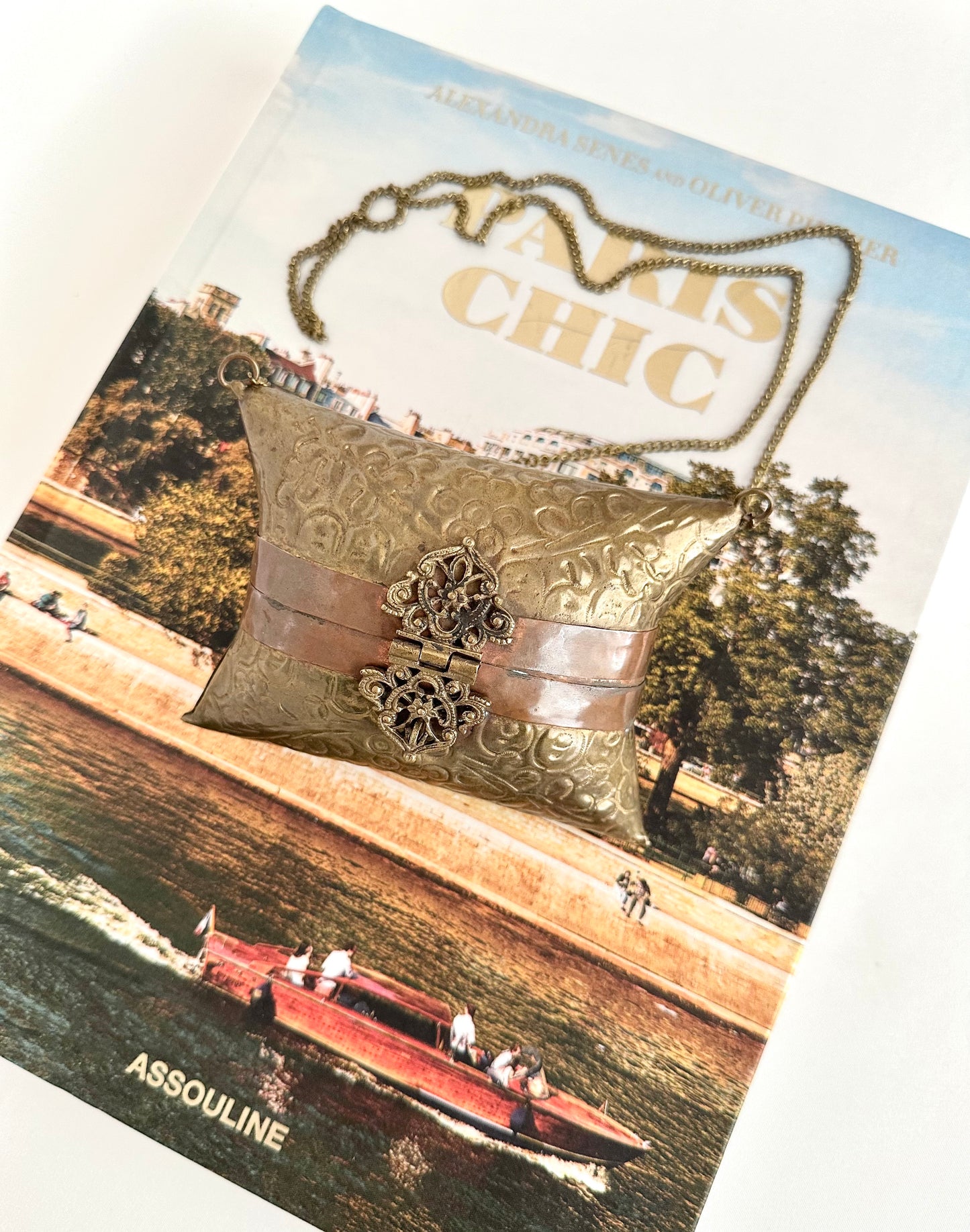 Stevie Brass Pillow Purse