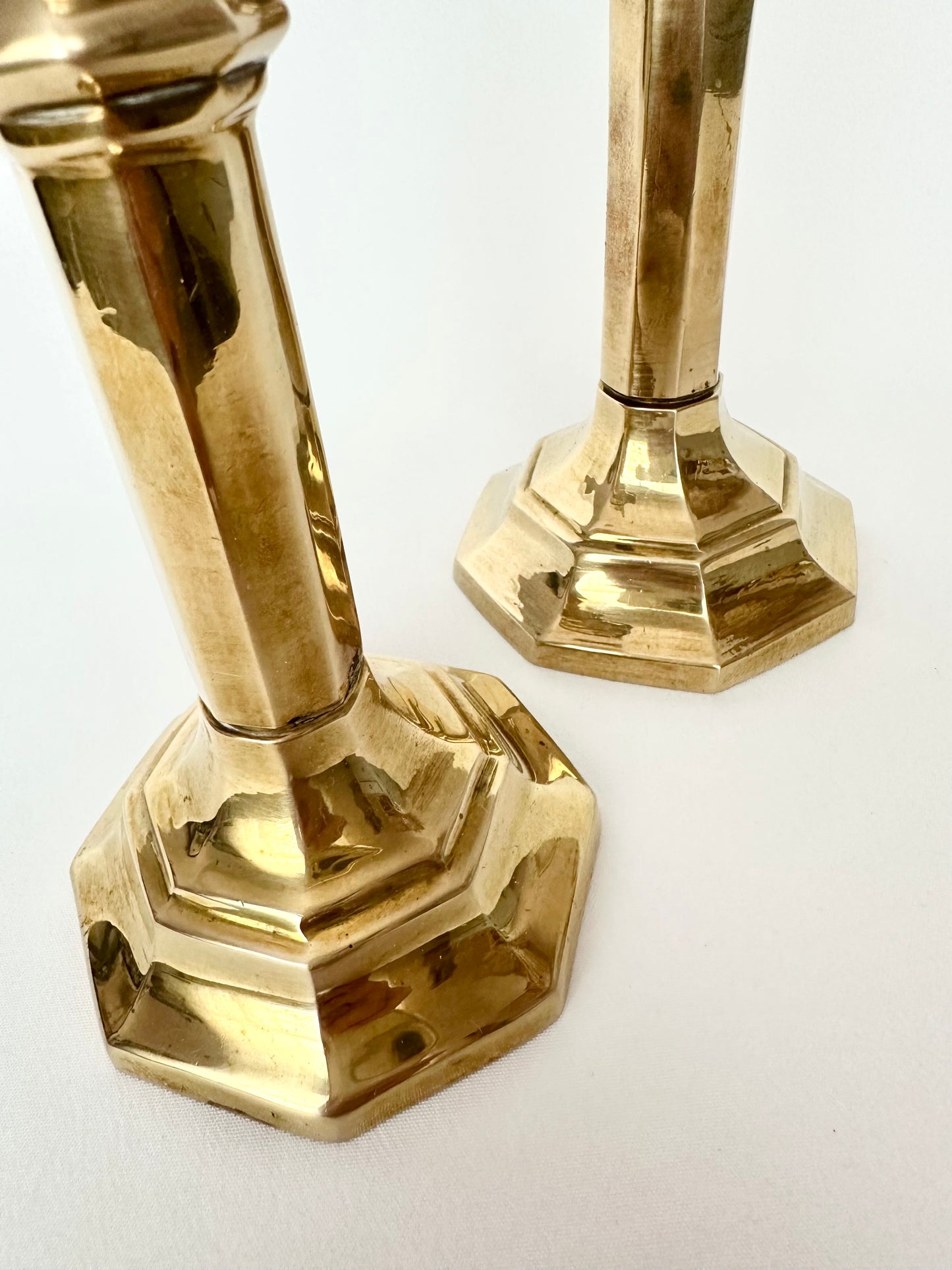 August Brass Candlestick Holders