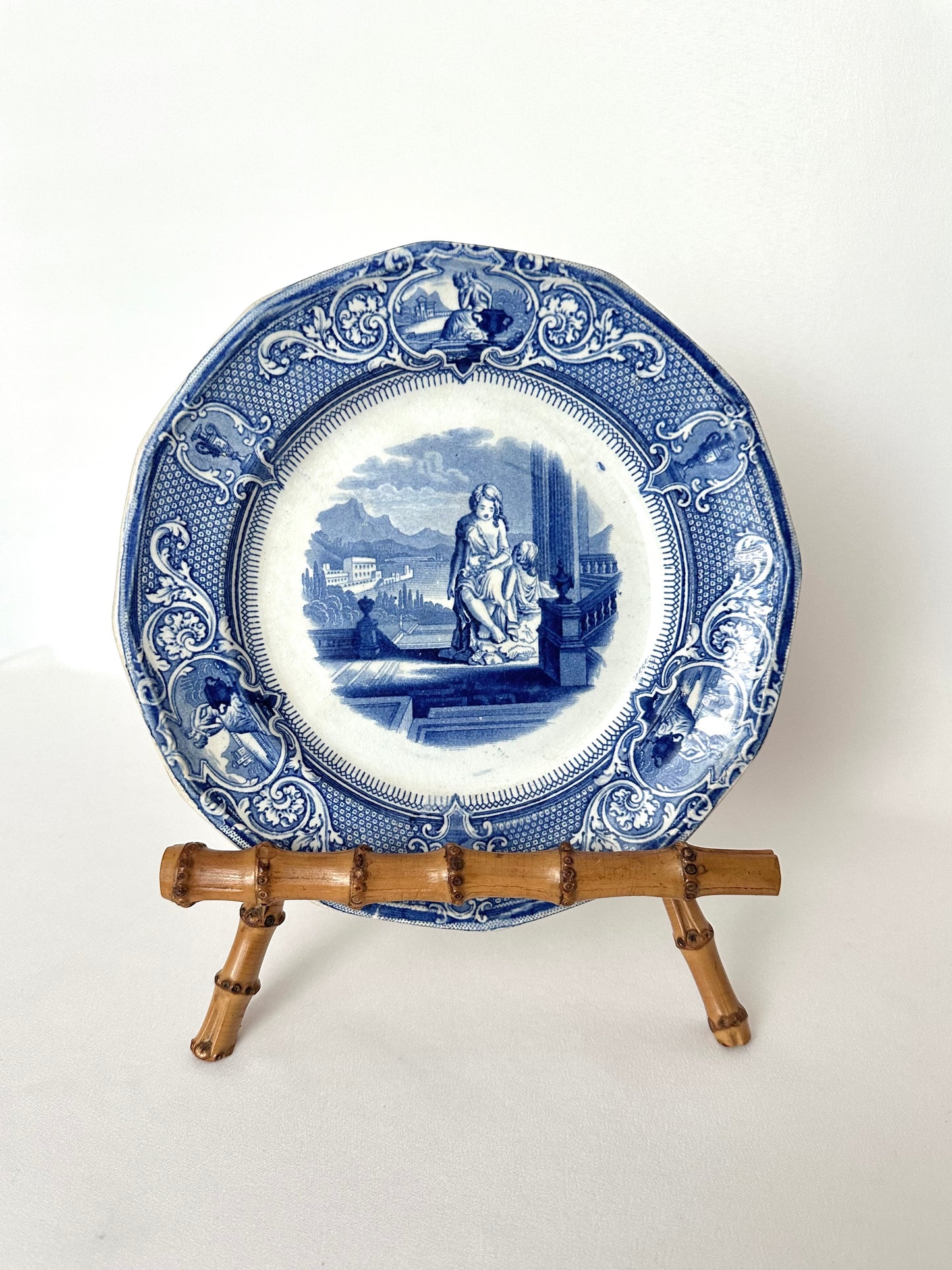 Héloise Transferware Plate Pair