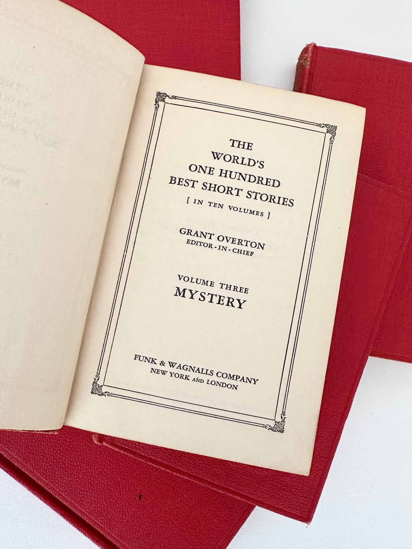 Red Color Story Book Stack 02