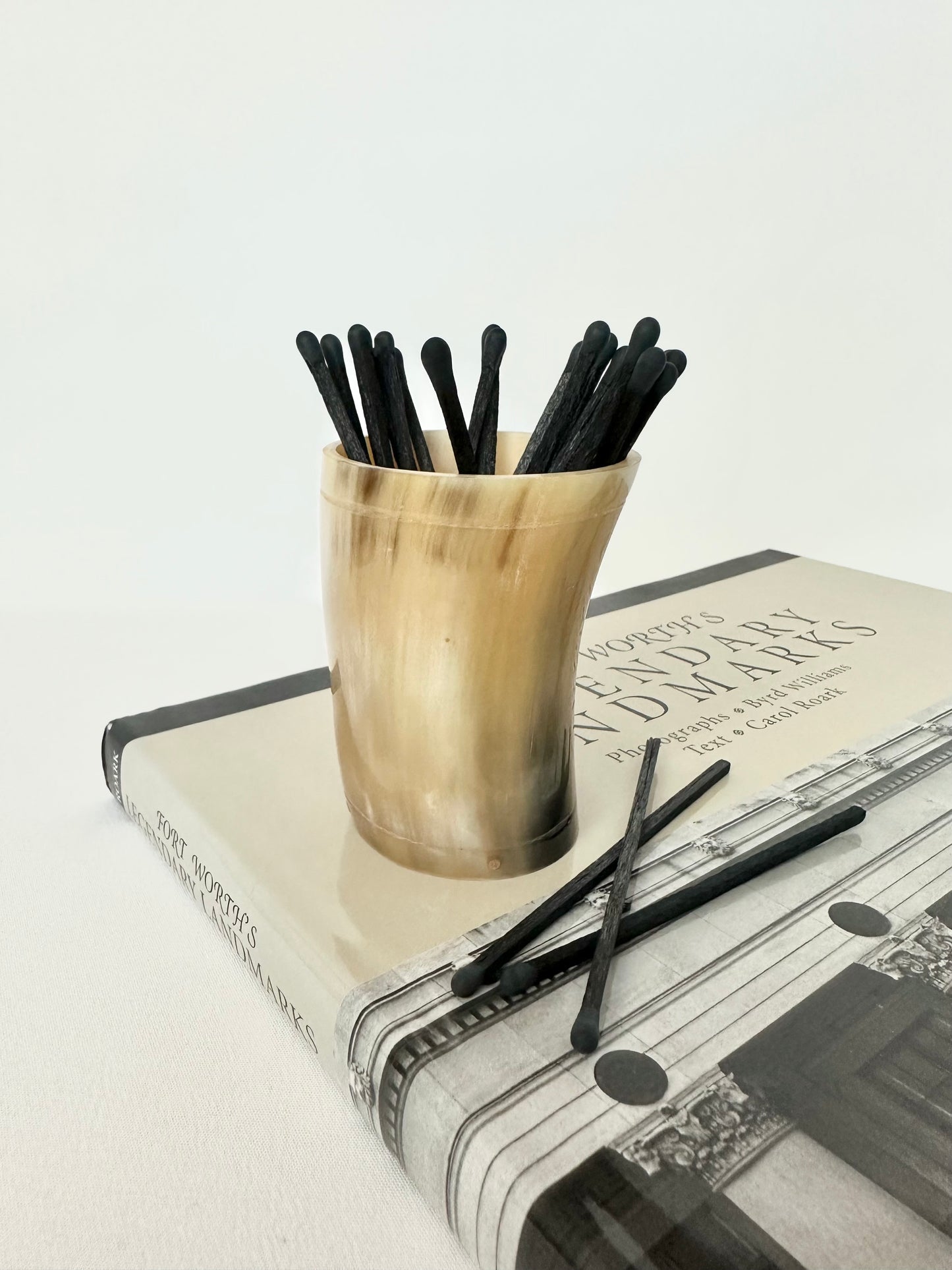 Everly Natural Horn Matchstick Vessel