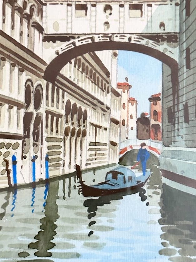 Sari Venice Original Watercolor Pair