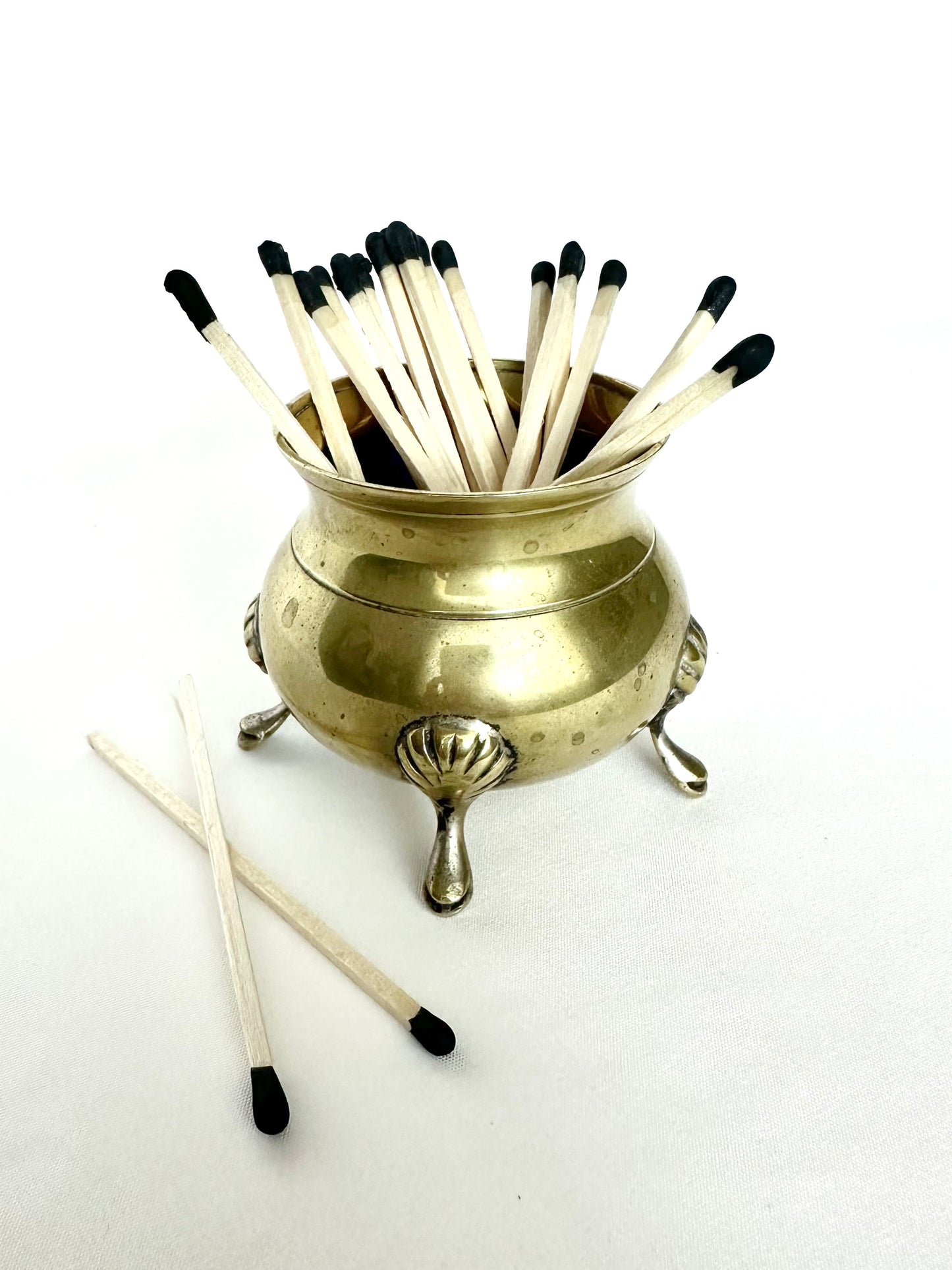 Sabrina Brass Matchstick Vessel