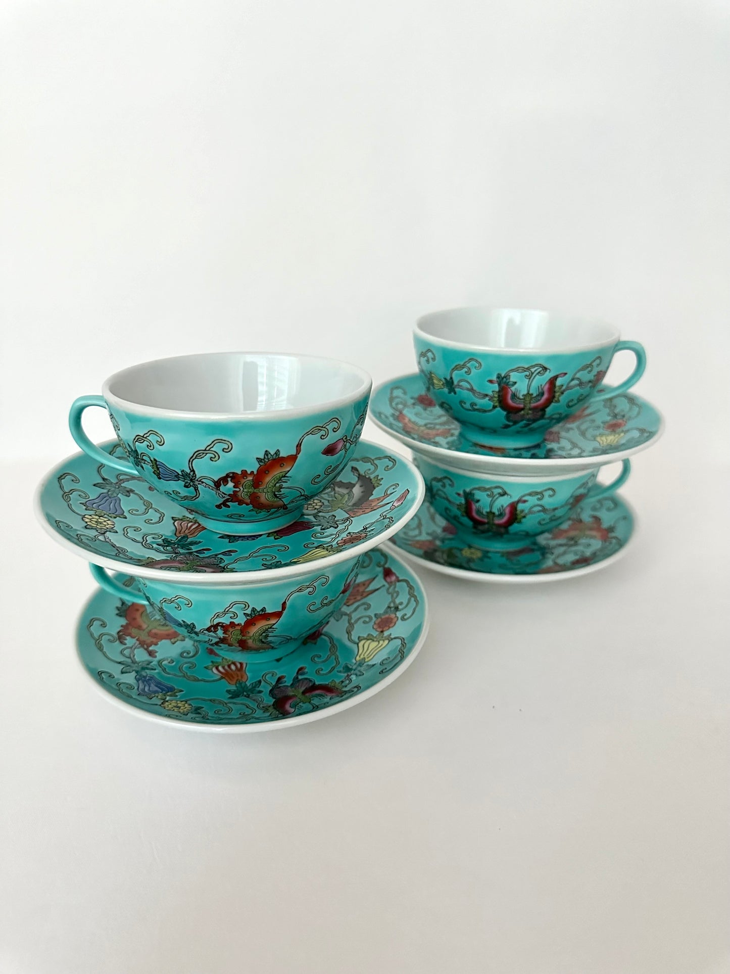 Florin Chinoiserie Teacups & Saucers