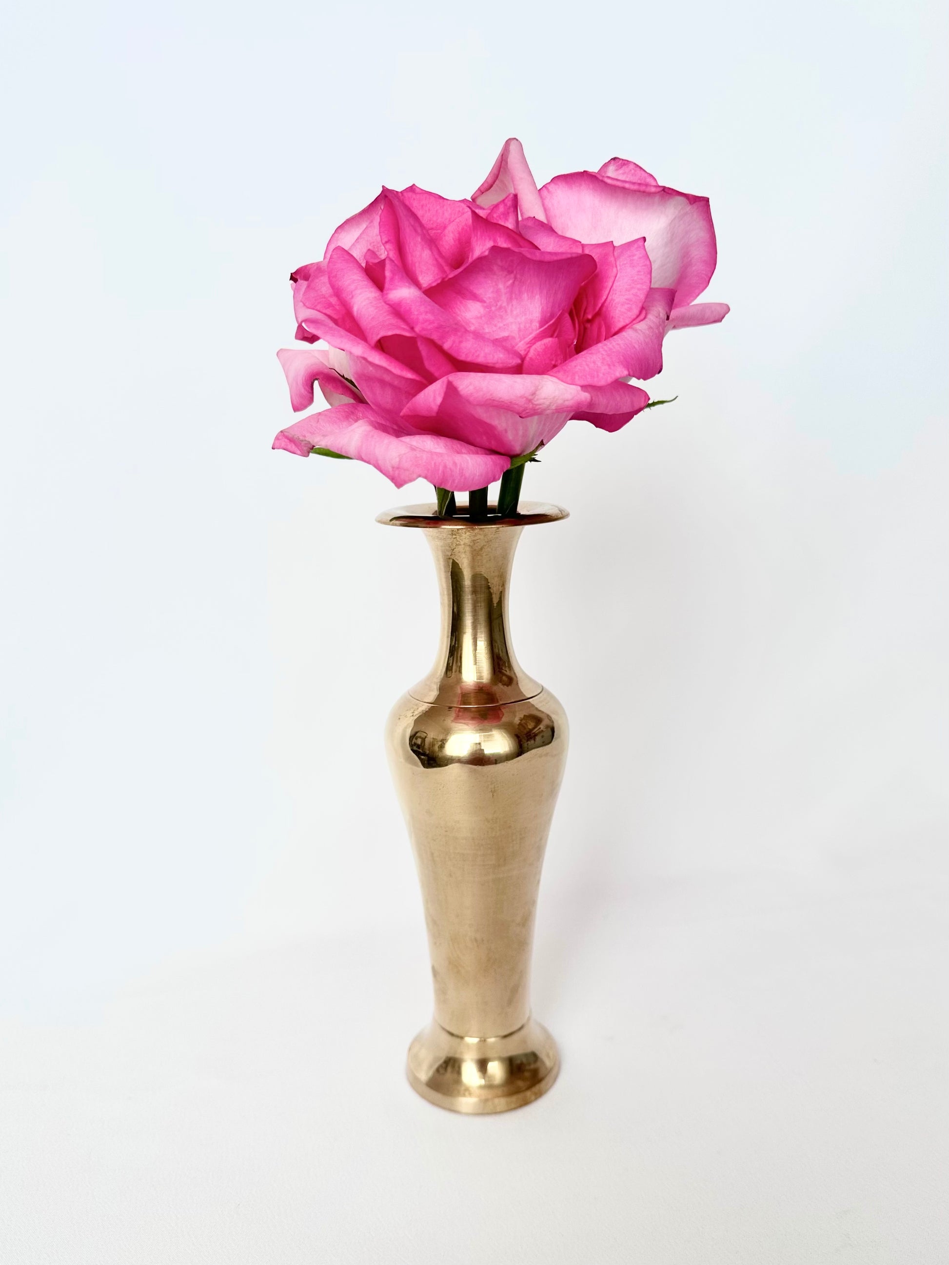 Vintage small brass bud vase.