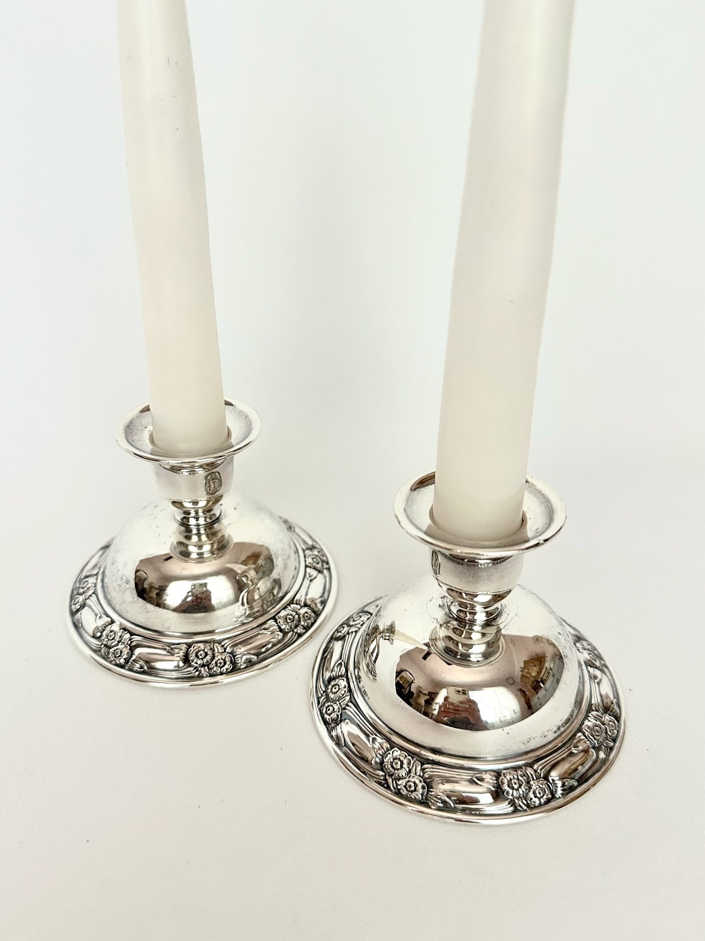 Bea Silverplate Candlestick Holders