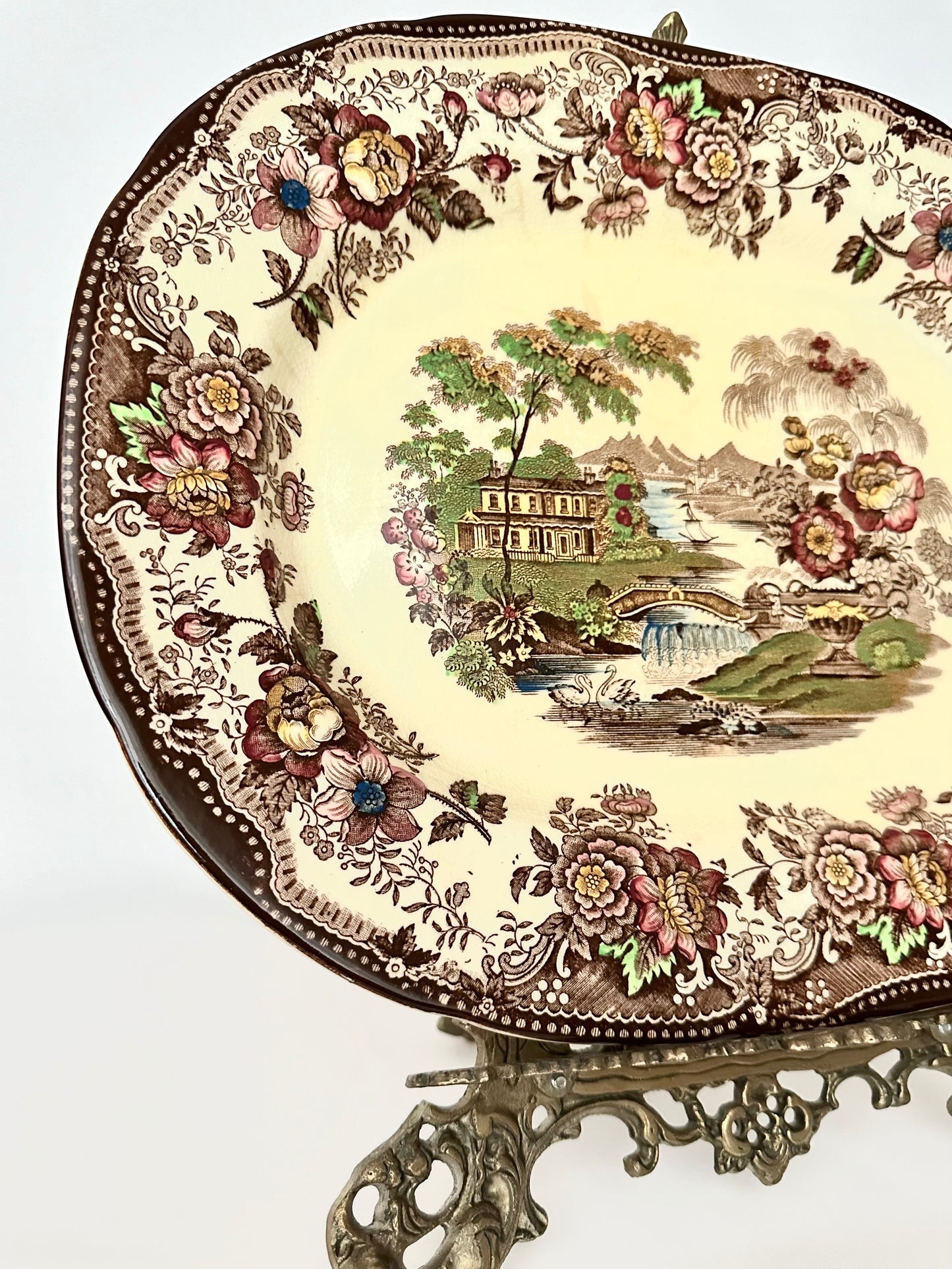 Ivy Transferware Serving Platter