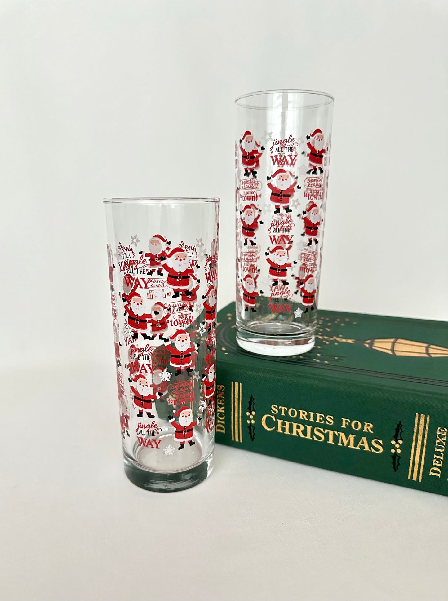 Holiday Santa/Snowman Highballs