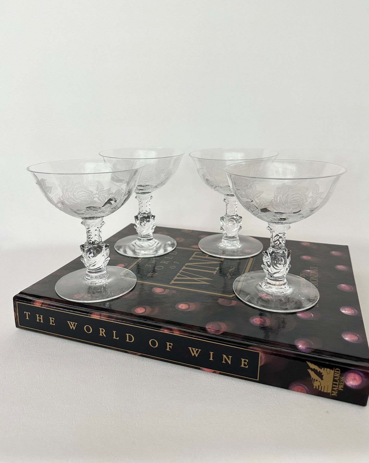 Rosalia Etched Crystal Coupes